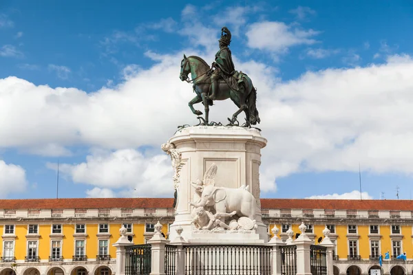 King Jose statue at Commerce square - Praca do commercio — Stock Photo, Image