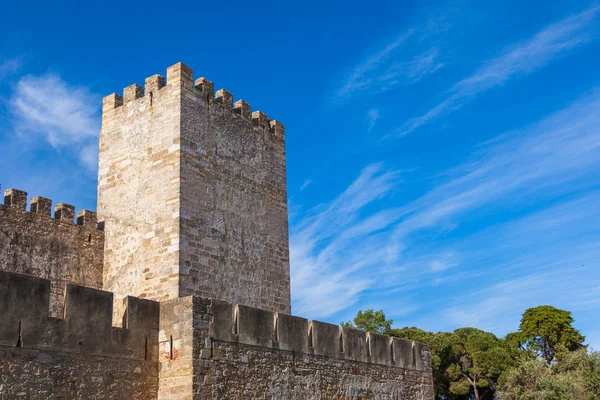 Detalle del castillo de San Jorge en Lisboa, Portugal —  Fotos de Stock