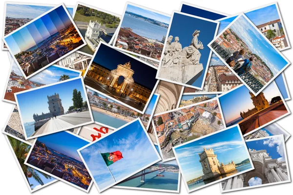 Imagen collage mosaico de la ciudad de Lisboa — Foto de Stock