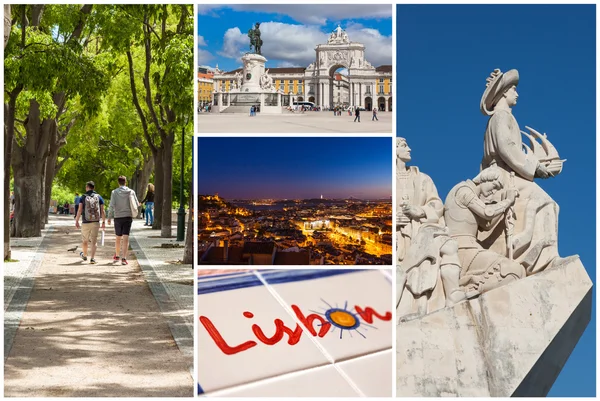 Picture collage of  Lisbon city  in Portugal — ストック写真