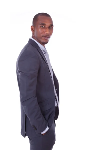 Africano americano homem de negócios sobre fundo branco - Black peop Fotografias De Stock Royalty-Free
