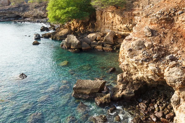 Côte sauvage de Tarrafal dans l'île de Santiago au Cap Vert - Cabo — Photo