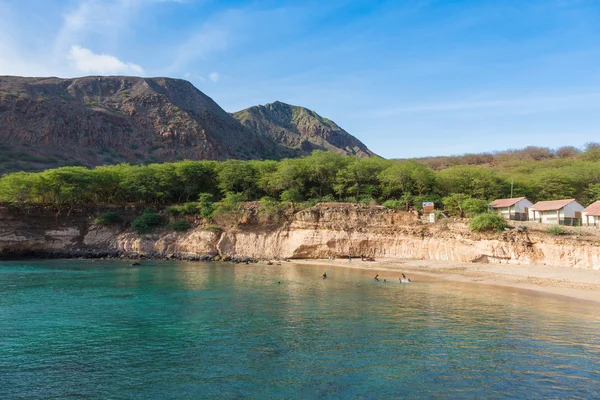 Playa Tarrafal en Isla Santiago en Cabo Verde - Cabo Verde — Foto de Stock