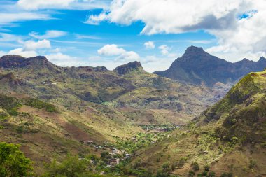 Fonte Lima dağlar içinde Santiago Adası Cape Verde - Cabo Verde