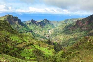 Serra Malagueta dağlar içinde Santiago Adası Cape Verde - Cabo V