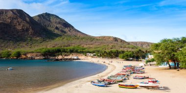Tarrafal beach in Santiago island in Cape Verde - Cabo Verde clipart
