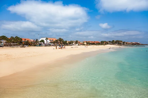 Praia de Santa Maria em Sal Island Cabo Verde - Cabo Verde — Fotografia de Stock