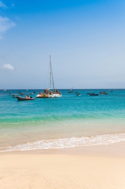 Santa Maria beach içinde Sal Adası Cape Verde - Cabo Verde
