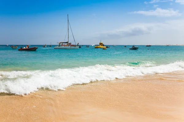 Spiaggia di Santa Maria in Isola di Sal Capo Verde - Cabo Verde — Foto Stock