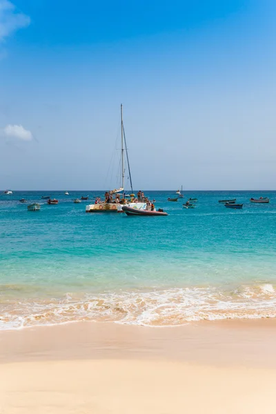 Santa Maria beach içinde Sal Adası Cape Verde - Cabo Verde — Stok fotoğraf