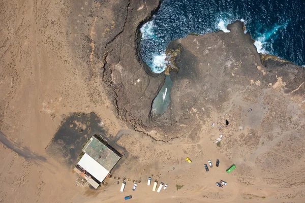 Letecký pohled na Buracona v sal ostrova Cape Verde - Cabo Verde — Stock fotografie