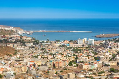View of Praia city in Santiago - Capital of Cape Verde Islands - clipart
