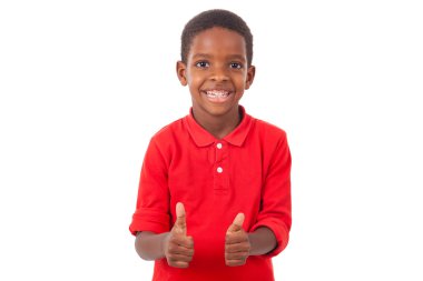 başparmak telafi şirin bir Afro-Amerikan çocuk portresi 