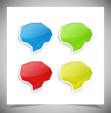 Kağıt konuşma balonları. Ayarla