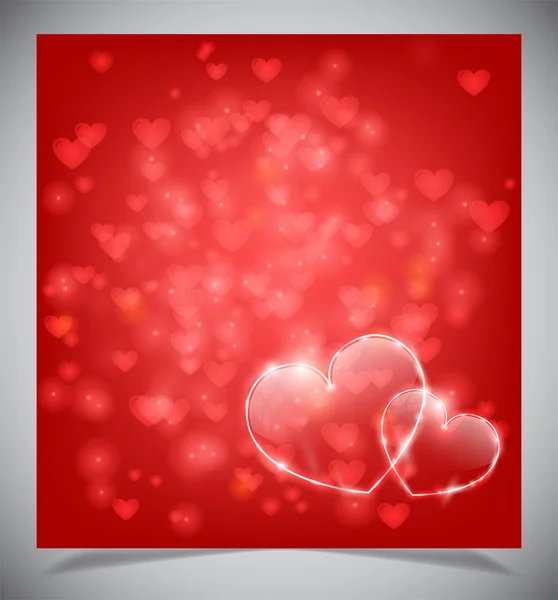 Happy Valentine's day card coeurs — Image vectorielle