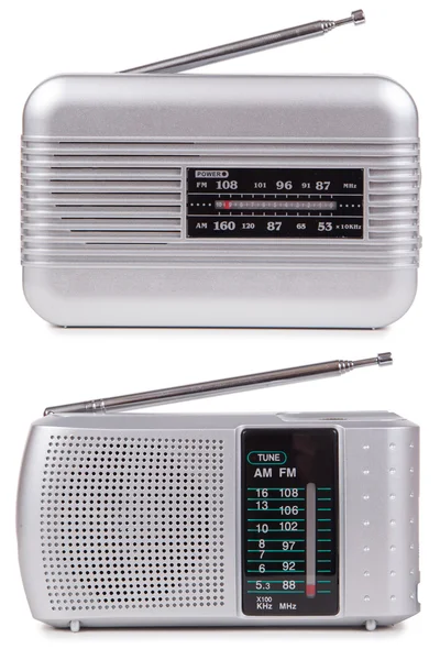 Modern radio on white — Stock Photo, Image