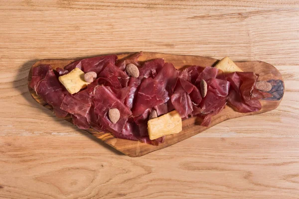 Cecina Luftgetrocknetes Rindfleisch Eine Beliebte Spanische Tapa Vorspeise — Stockfoto