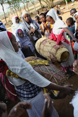 Kutlama Etiyopya Ortodoks Hıristiyan Kilisesi.