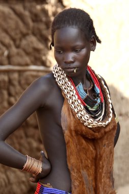 Afrikalı kadın portresi.