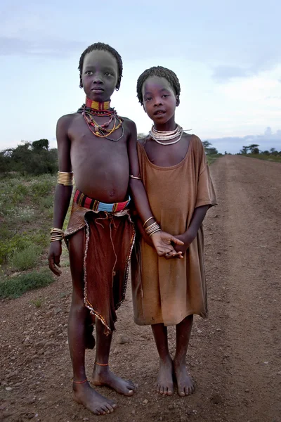 Portret van de Afrikaanse meisjes. — Stockfoto