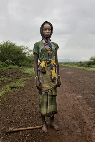 アフリカの女の子の肖像画. — ストック写真