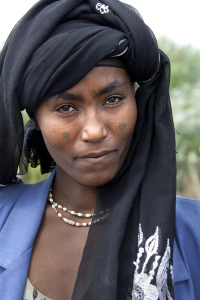 아프리카 여자의 초상화. — 스톡 사진