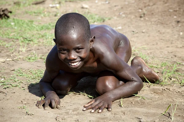 Портрет африканского мальчика . — стоковое фото