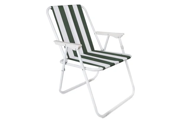 Cadeira de praia listrada — Fotografia de Stock