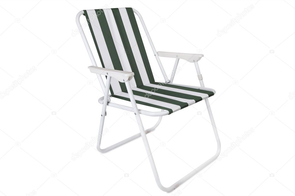 striped beach chair