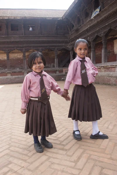 Gadis sekolah Nepal — Stok Foto