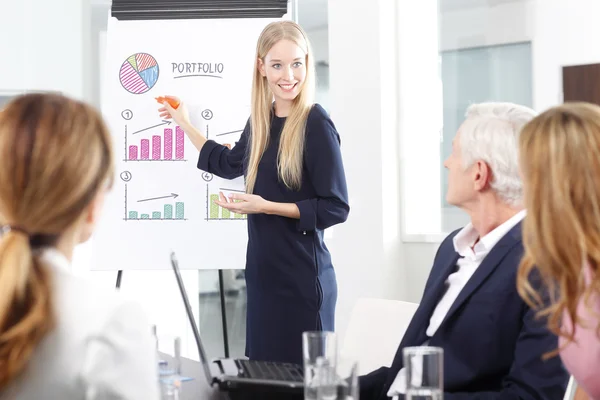 Woman during business meeting — Stock Photo, Image