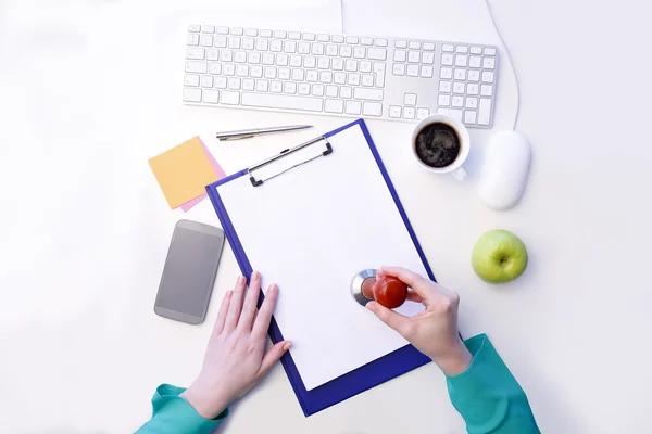 Notary stamping the document — Stock Photo, Image