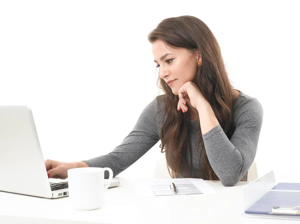 Hermosa mujer de negocios trabajando — Foto de Stock