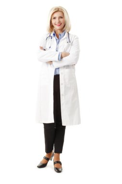 Kadın gülümseyen doktor