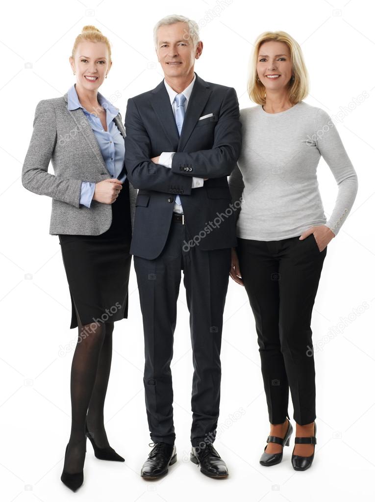 Business team on white