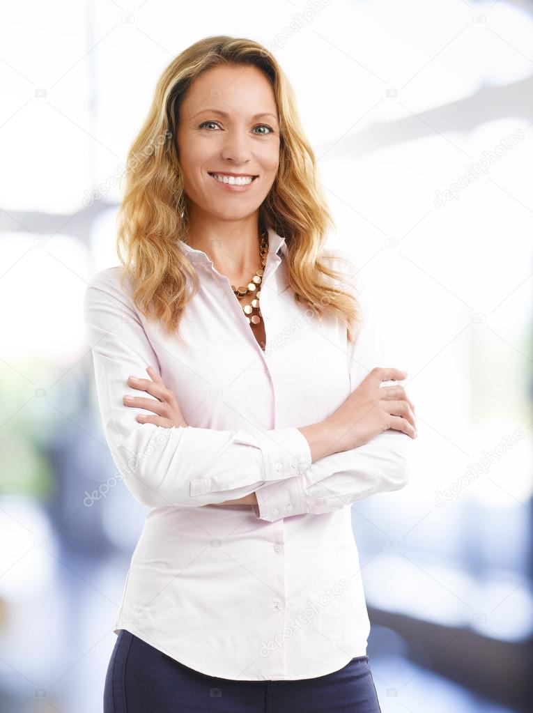 businesswoman with arms crossed