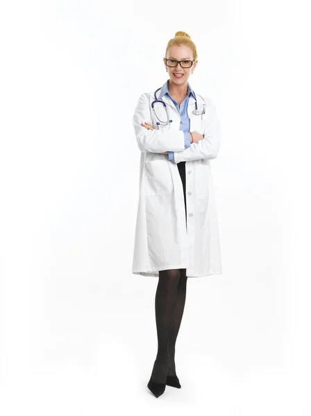 Female doctor with arms crossed — Stock Photo, Image