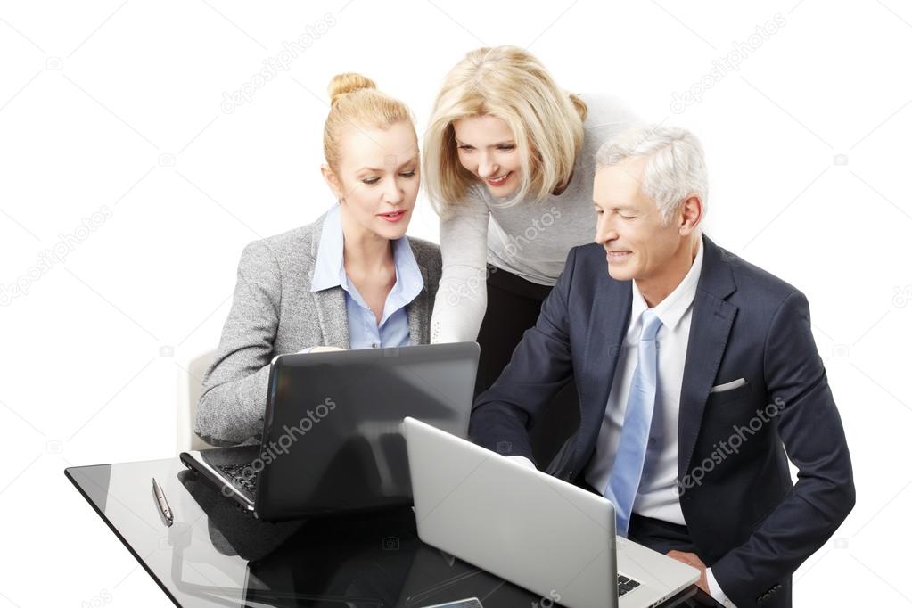 Business team working together