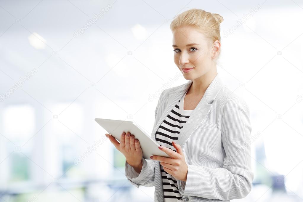 Businesswoman with digital tablet