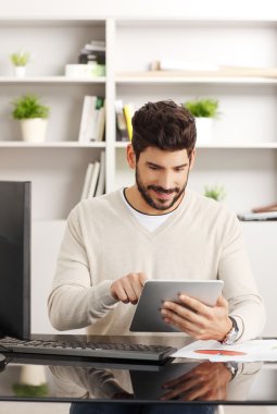 İşadamı Touchpad çalışma