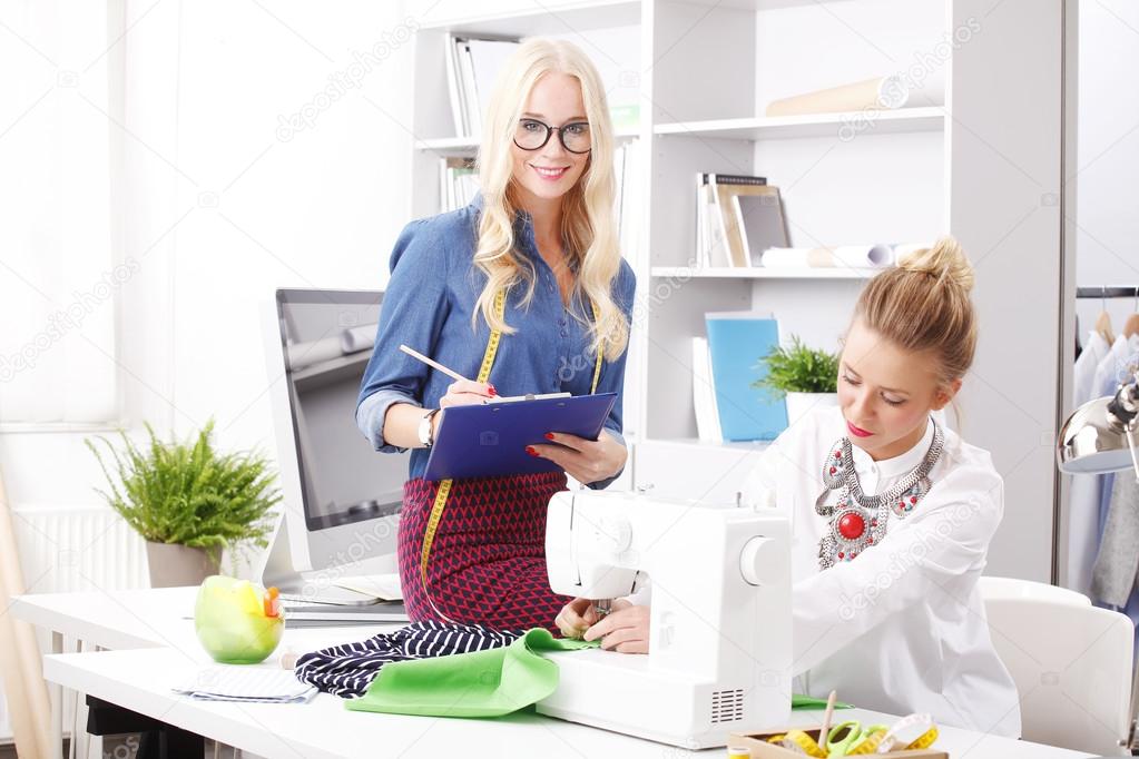 Businesswomen working together in designer studio