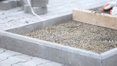 Seviyelendirme çakıl bir ahşap tahta