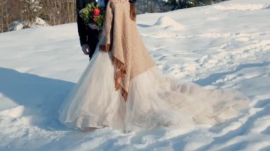 gelin ve damat kışın