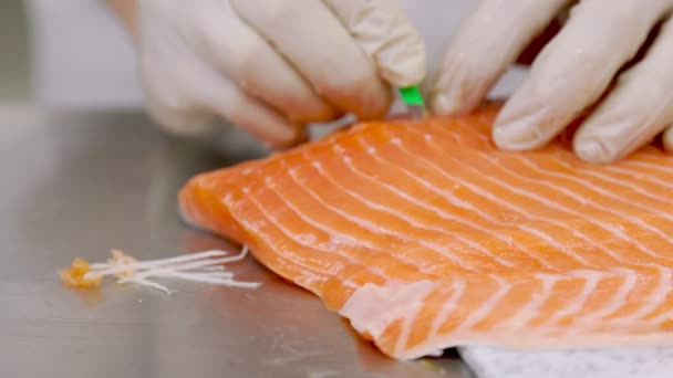Désossage des filets de poisson — Video