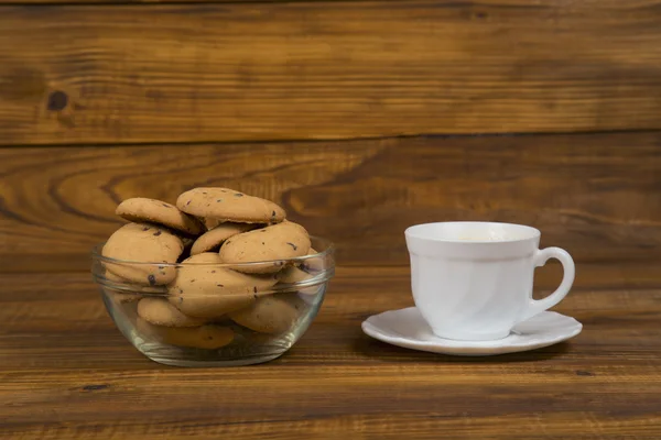 Notizbuch Kaffee und Kekse — Stockfoto