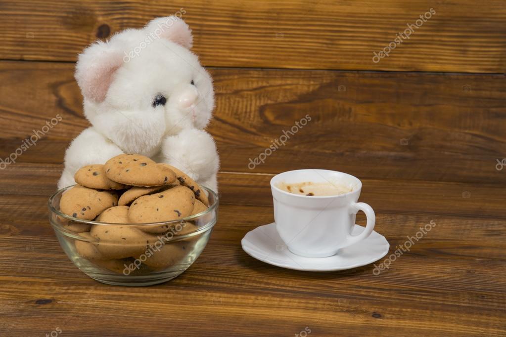 teddy bear with coffee
