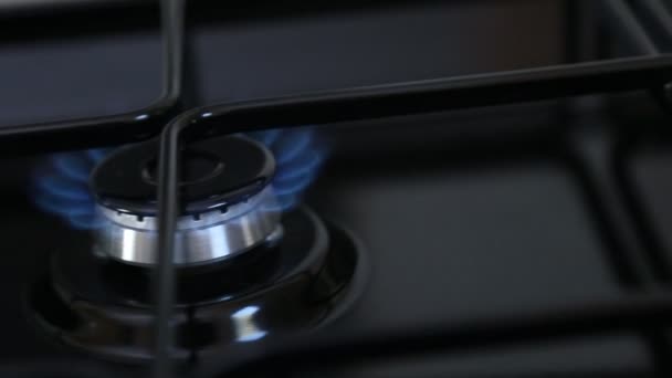 Burner burning close-up — Stock Video