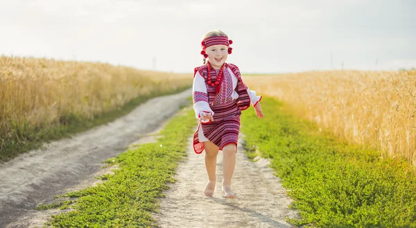 Flickan i den ukrainska folkdräkt — Stockfoto