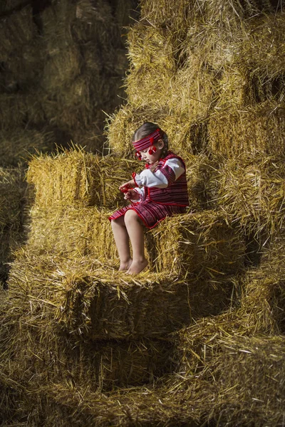 Menina em traje etsyonalnom — Fotografia de Stock