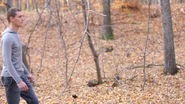 Couple marchant dans la nature — Video